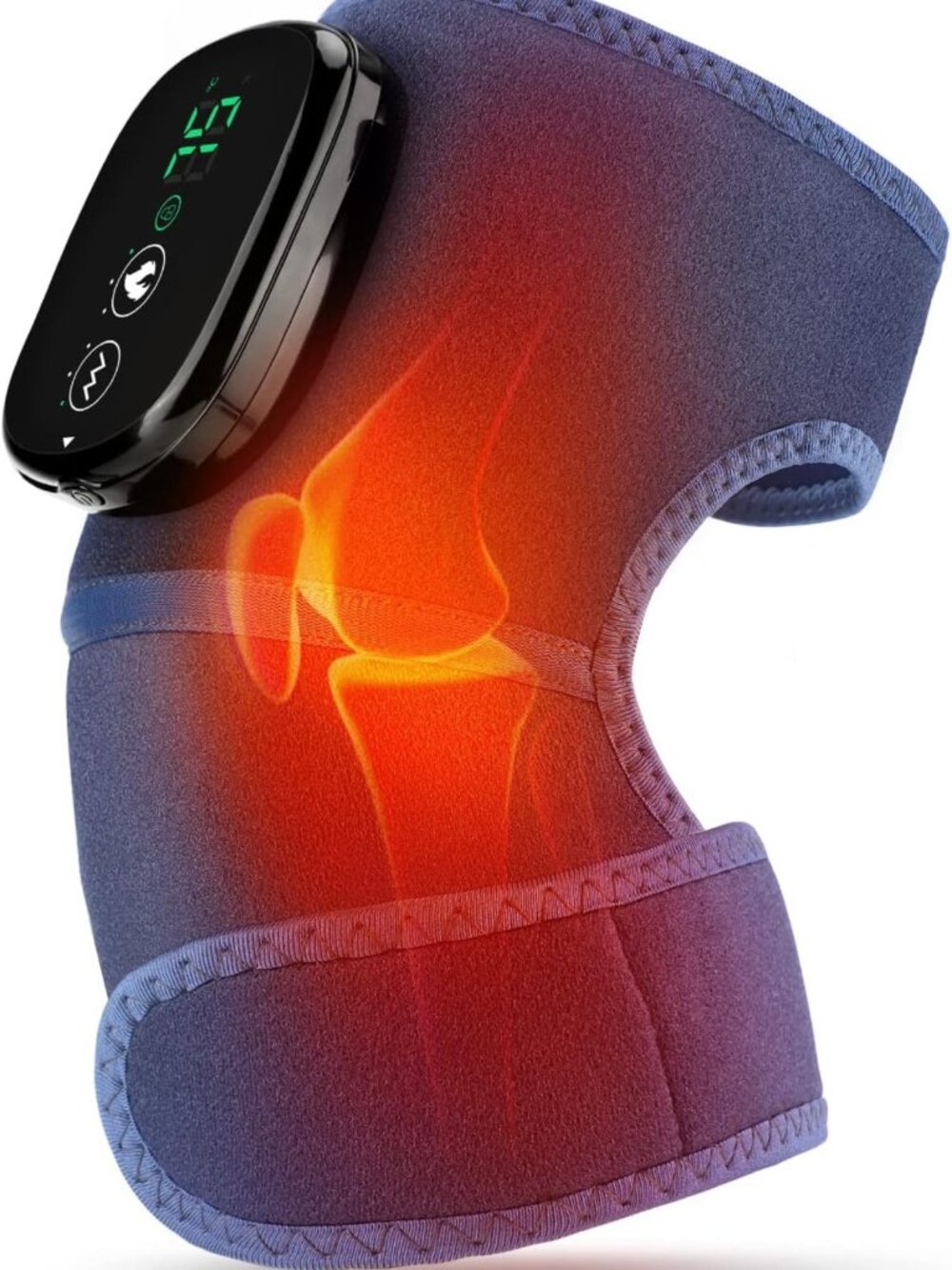 Cordless Knee Massager with Heat & Vibration - Pain Relief for Knee, Shoulder